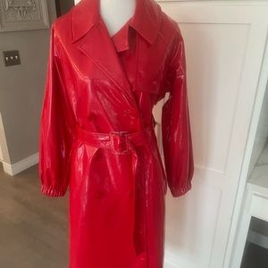 Gorgeous Red TIBI Trench Coat-size small-new without tags